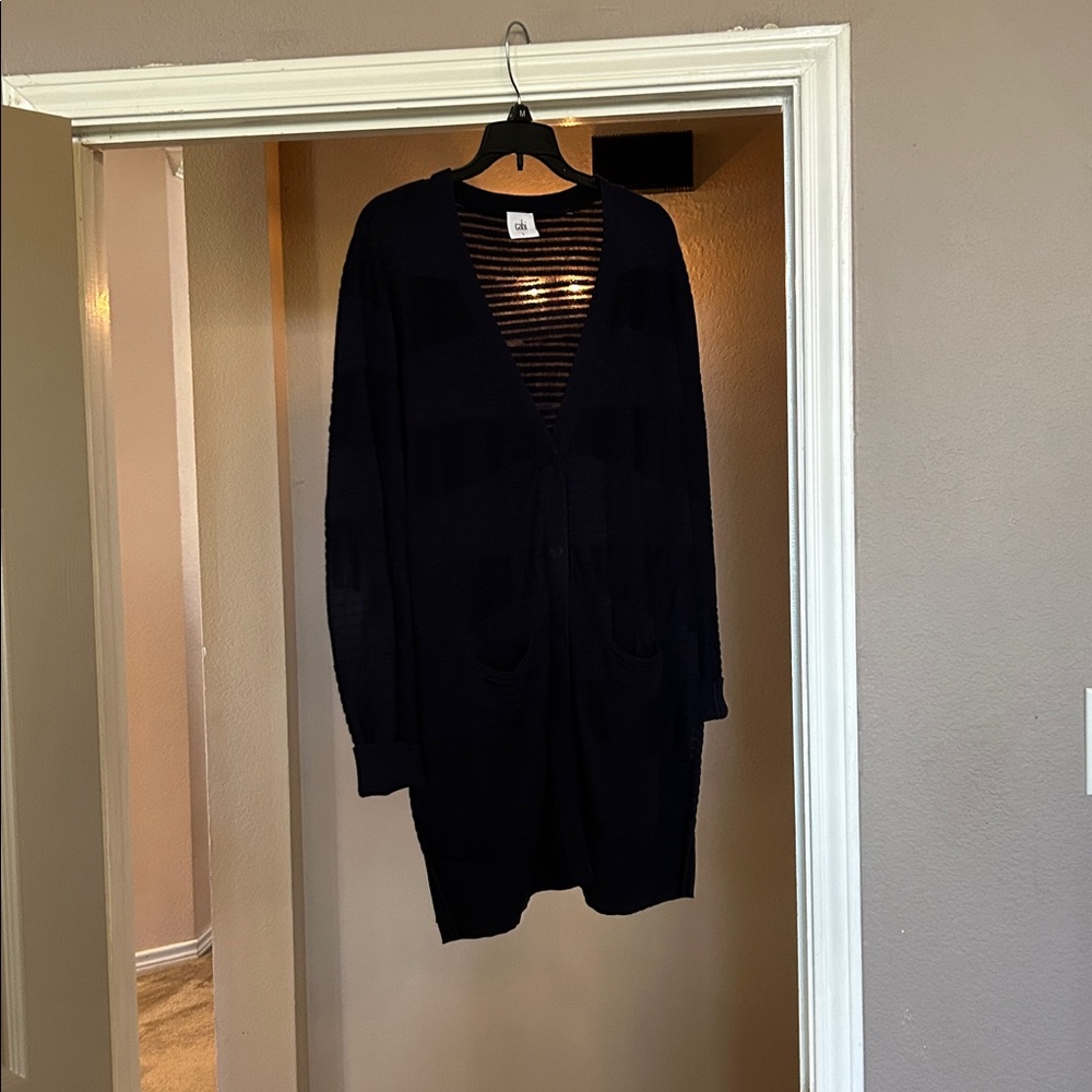 CAbi Classic Cardigan | Sweater In Navy Blue Style Number 5135 - Picture 2 of 5